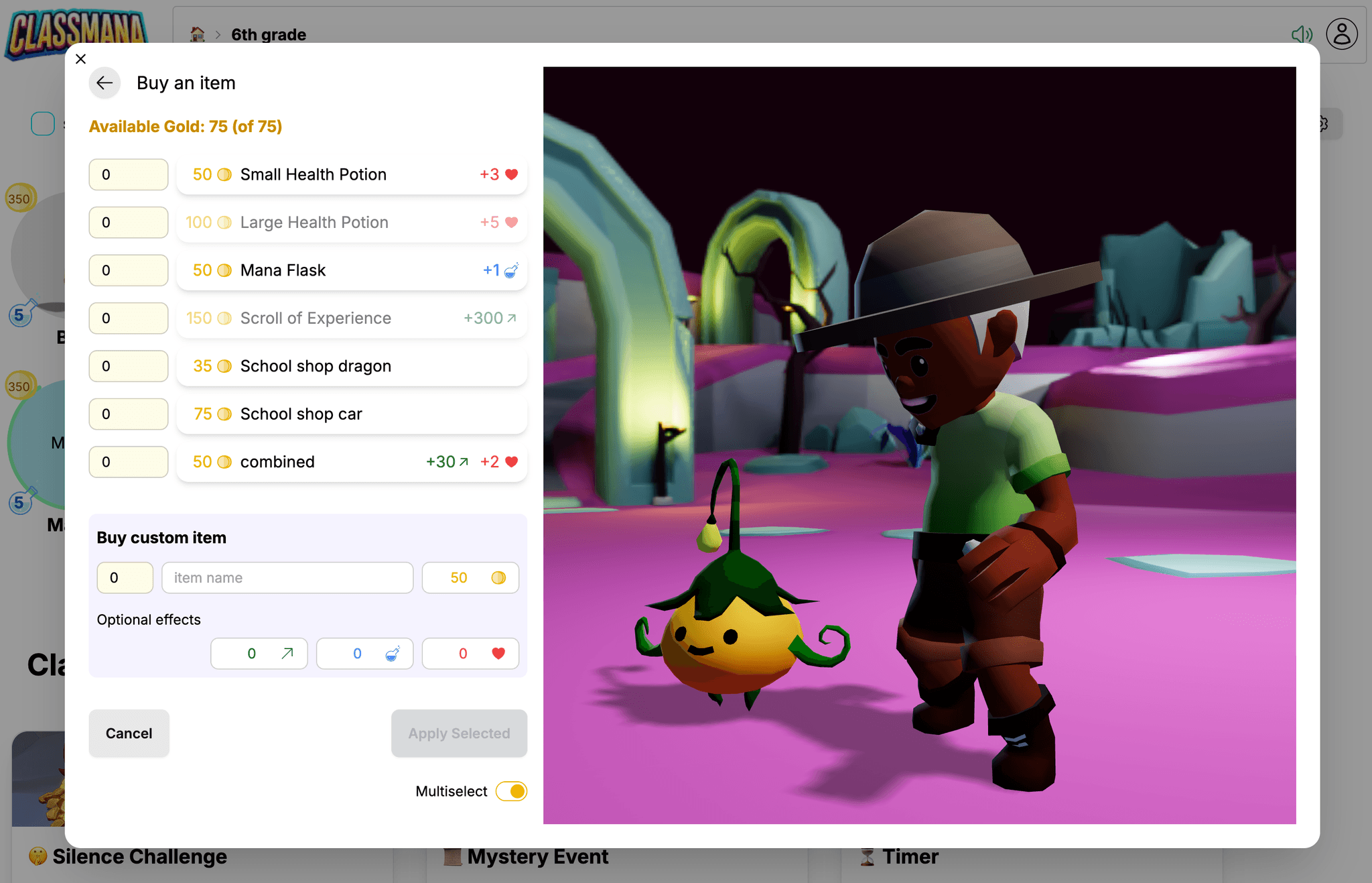 Multivælger-tilstand til butikskøb