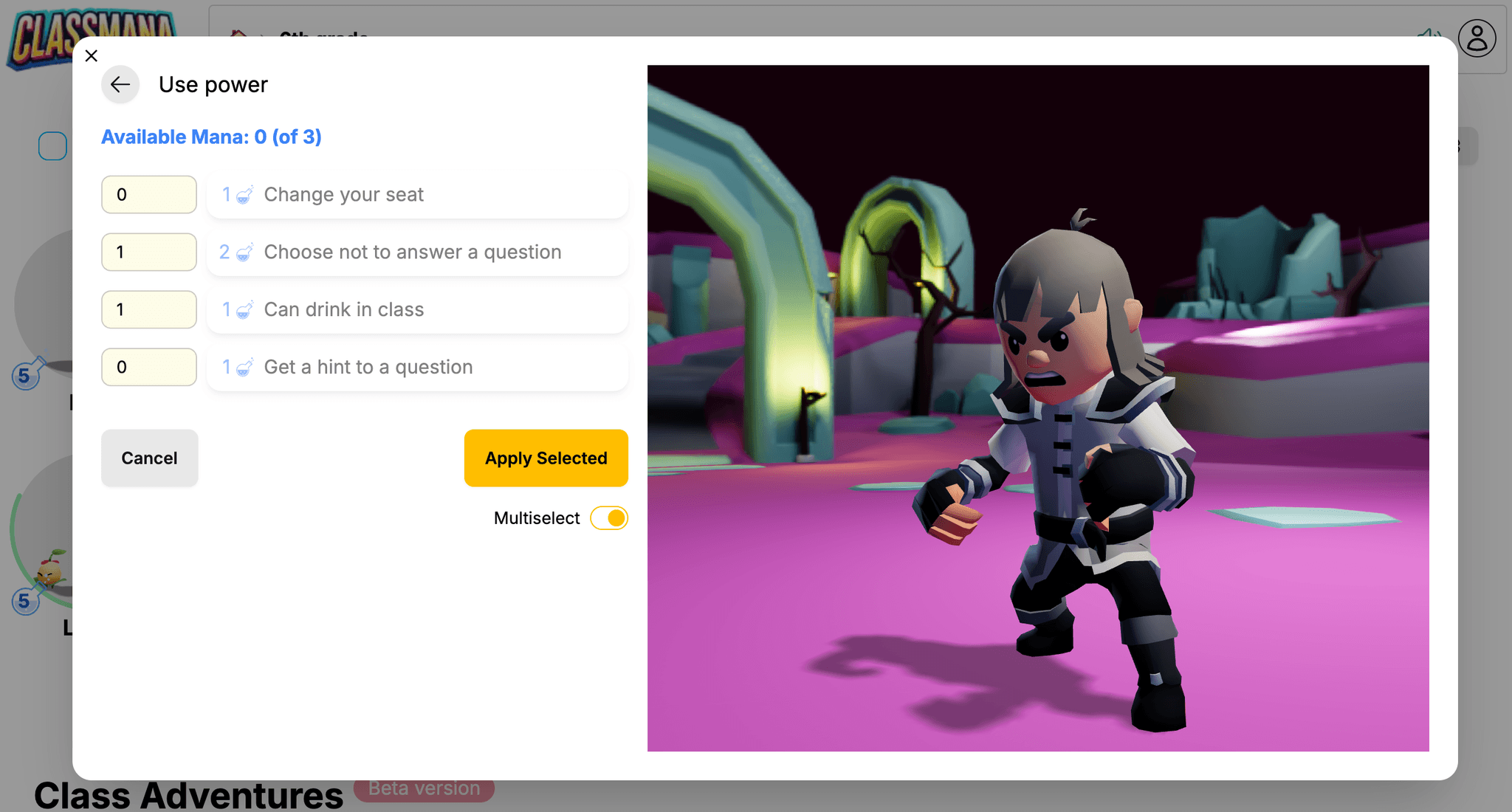 Multivælger-tilstand til kræfter