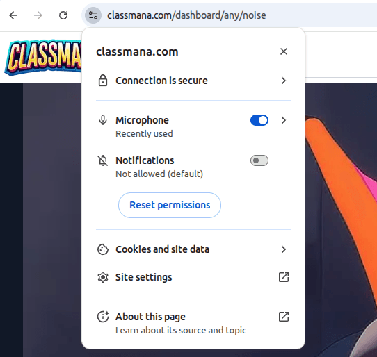 Chrome mikrofonindstillinger